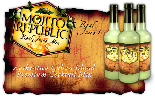 Mojito Republic Rel Juice Mix. Real Juice! Anthentico Cuban Island Premium Cocktail Mix.